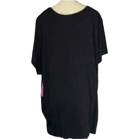 Barbie +5 Black Split Neckline Malibu Barbie Pink Car Graphic Short Sleeve Tee - Picture 4 of 6